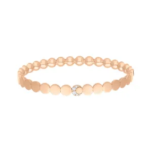 Pasquale Bruni Luce 18ct Rose Gold 0.11ct Diamond Half Moon Small Bracelet