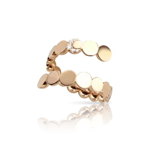 Pasquale Bruni Luce 18ct Rose Gold Diamond Crossover Ring Size Small