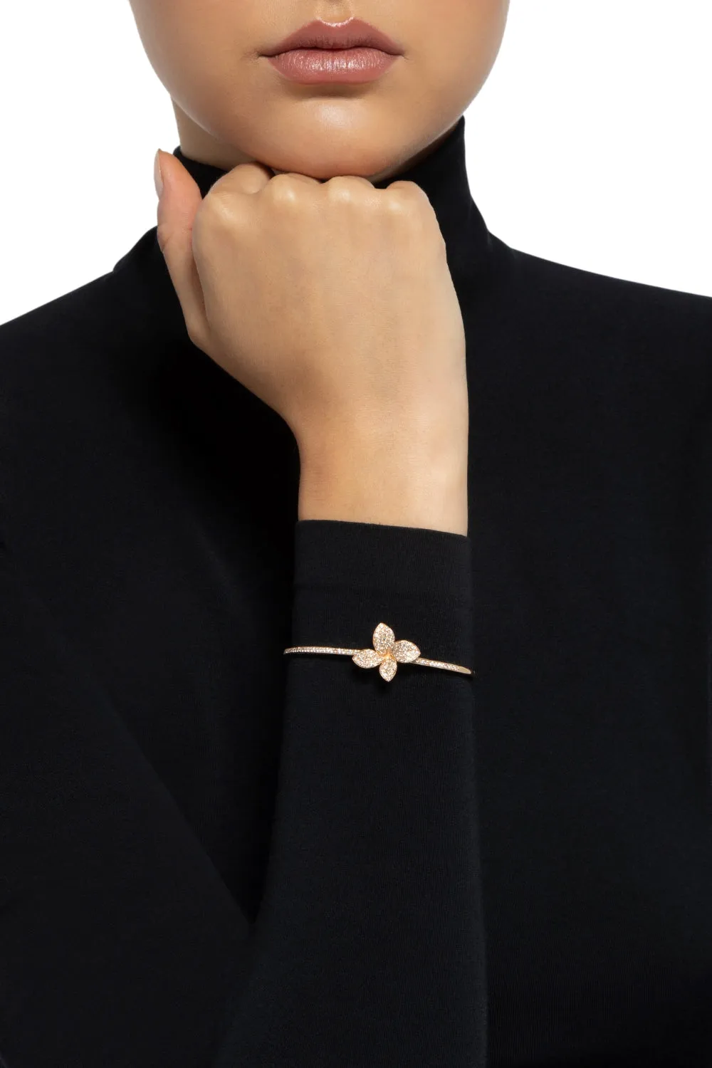 Pasquale Bruni Petit Garden 18ct Rose Gold White and Champagne Diamond Bracelet
