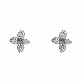 Pasquale Bruni Petit Garden 18ct White Gold 0.71ct Diamond Flower Stud Earrings