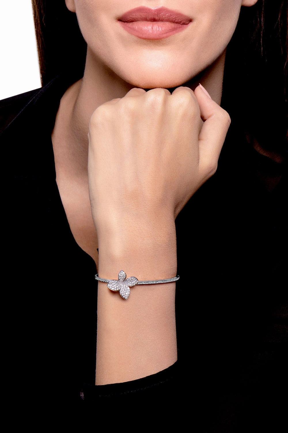 Pasquale Bruni Petit Garden 18ct White Gold Diamond Flower Bracelet