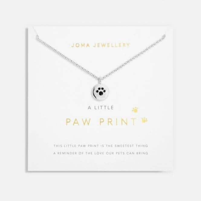 Paw Print Silver 46cm   5cm Extender Necklace 6108