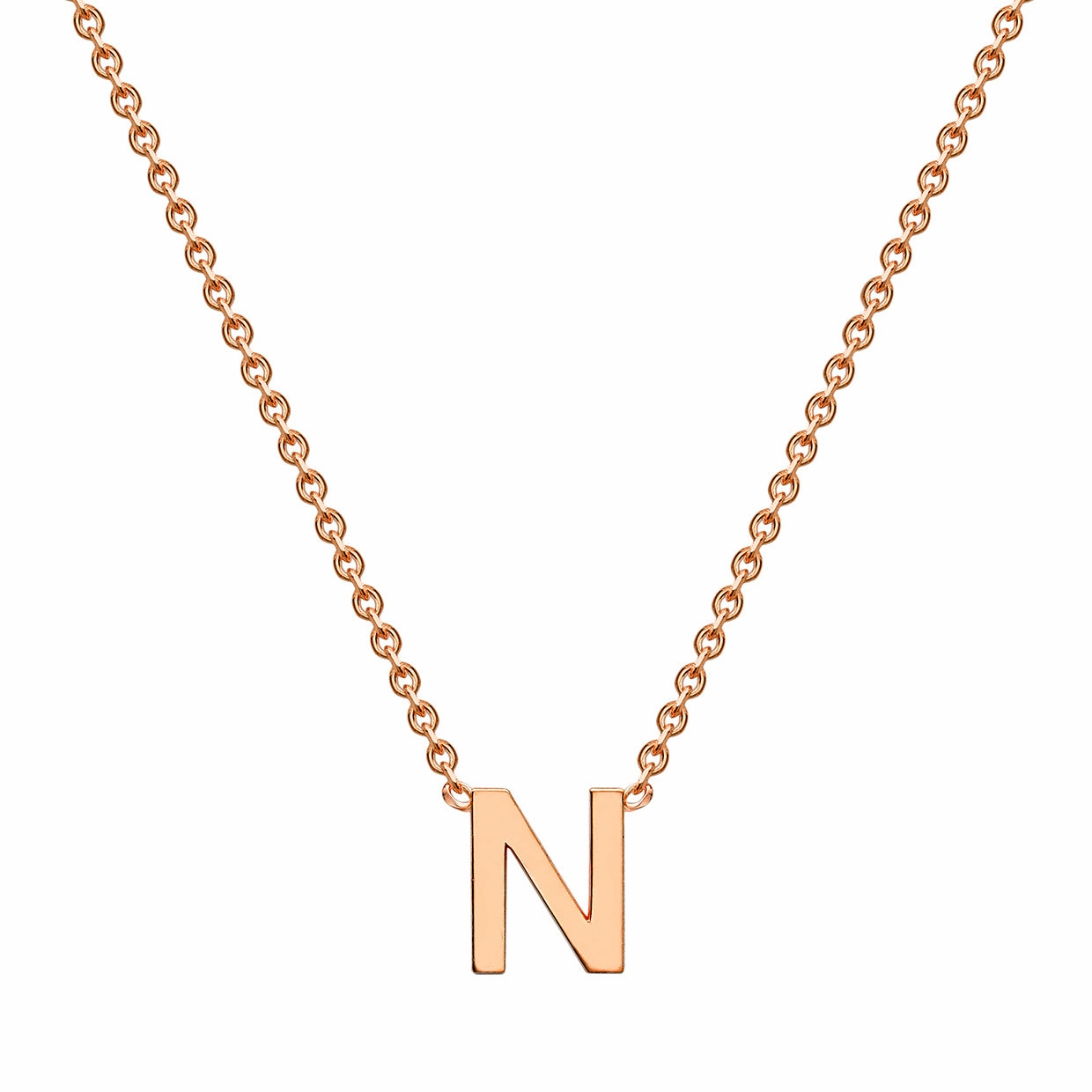 Petite Initial Letter 9ct Rose Gold Necklaces