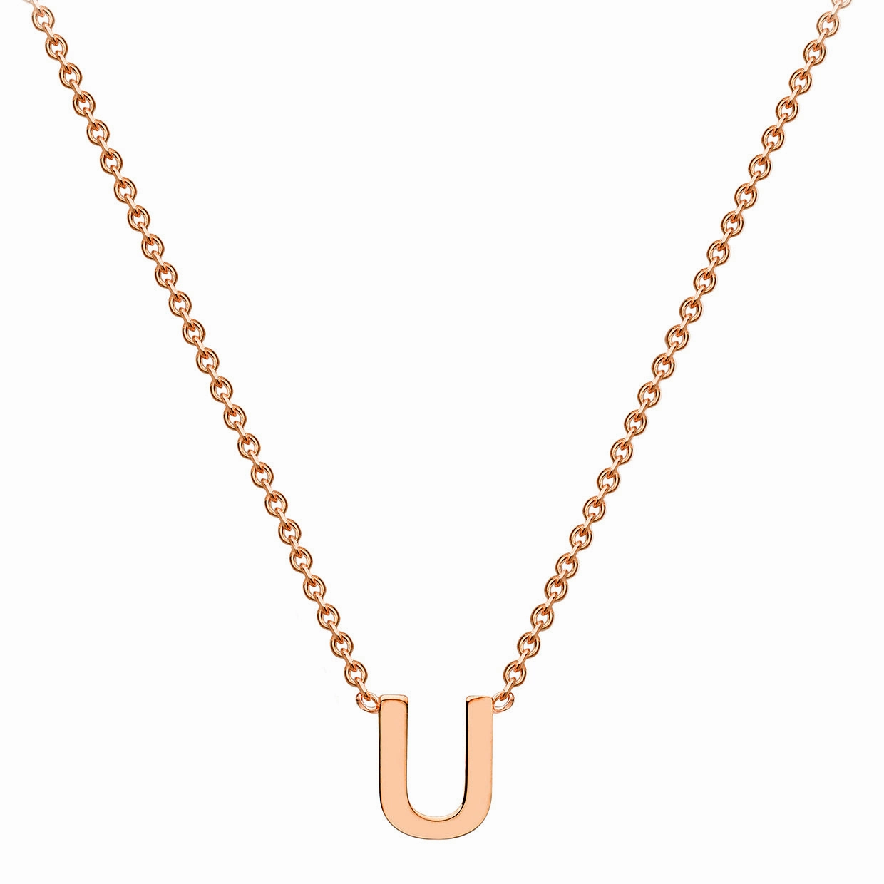 Petite Initial Letter 9ct Rose Gold Necklaces