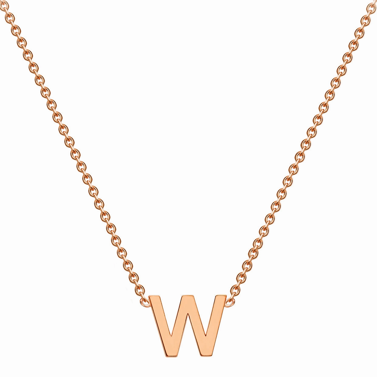 Petite Initial Letter 9ct Rose Gold Necklaces
