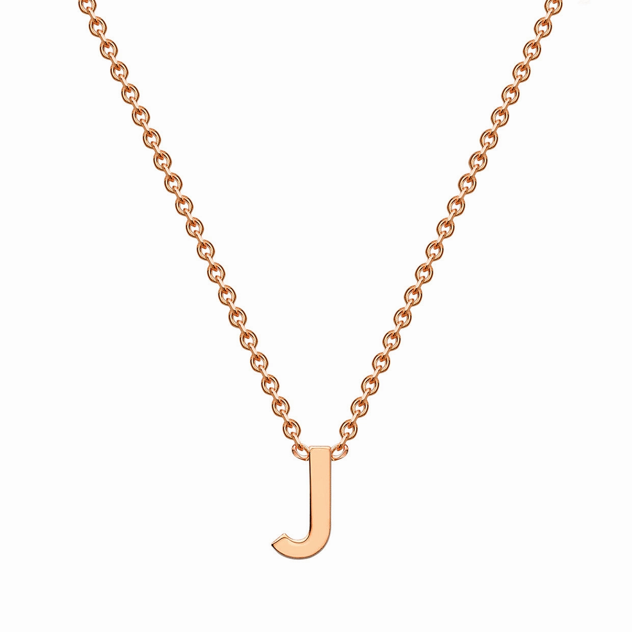 Petite Initial Letter 9ct Rose Gold Necklaces