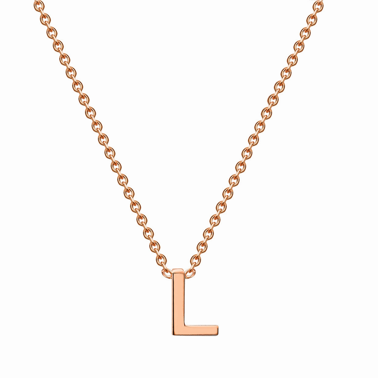Petite Initial Letter 9ct Rose Gold Necklaces