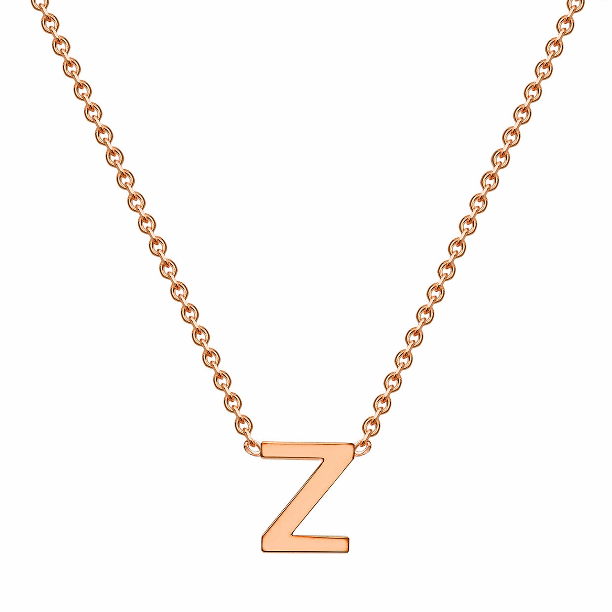 Petite Initial Letter 9ct Rose Gold Necklaces