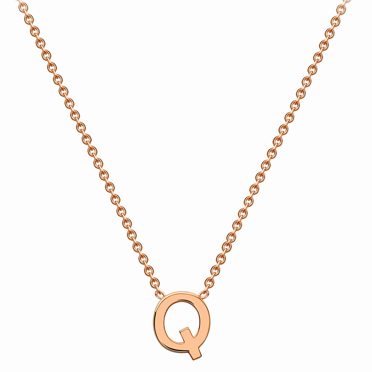 Petite Initial Letter 9ct Rose Gold Necklaces