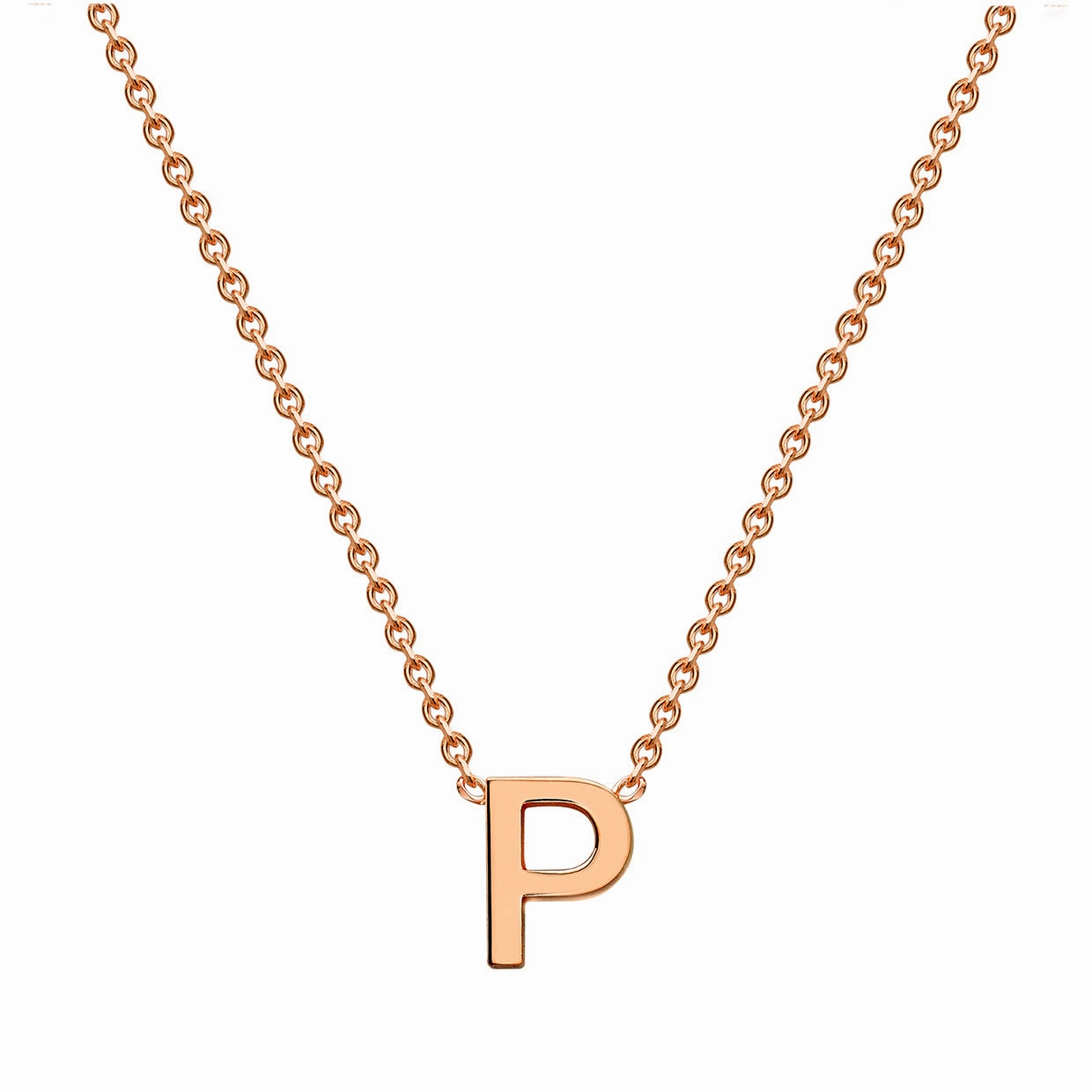 Petite Initial Letter 9ct Rose Gold Necklaces