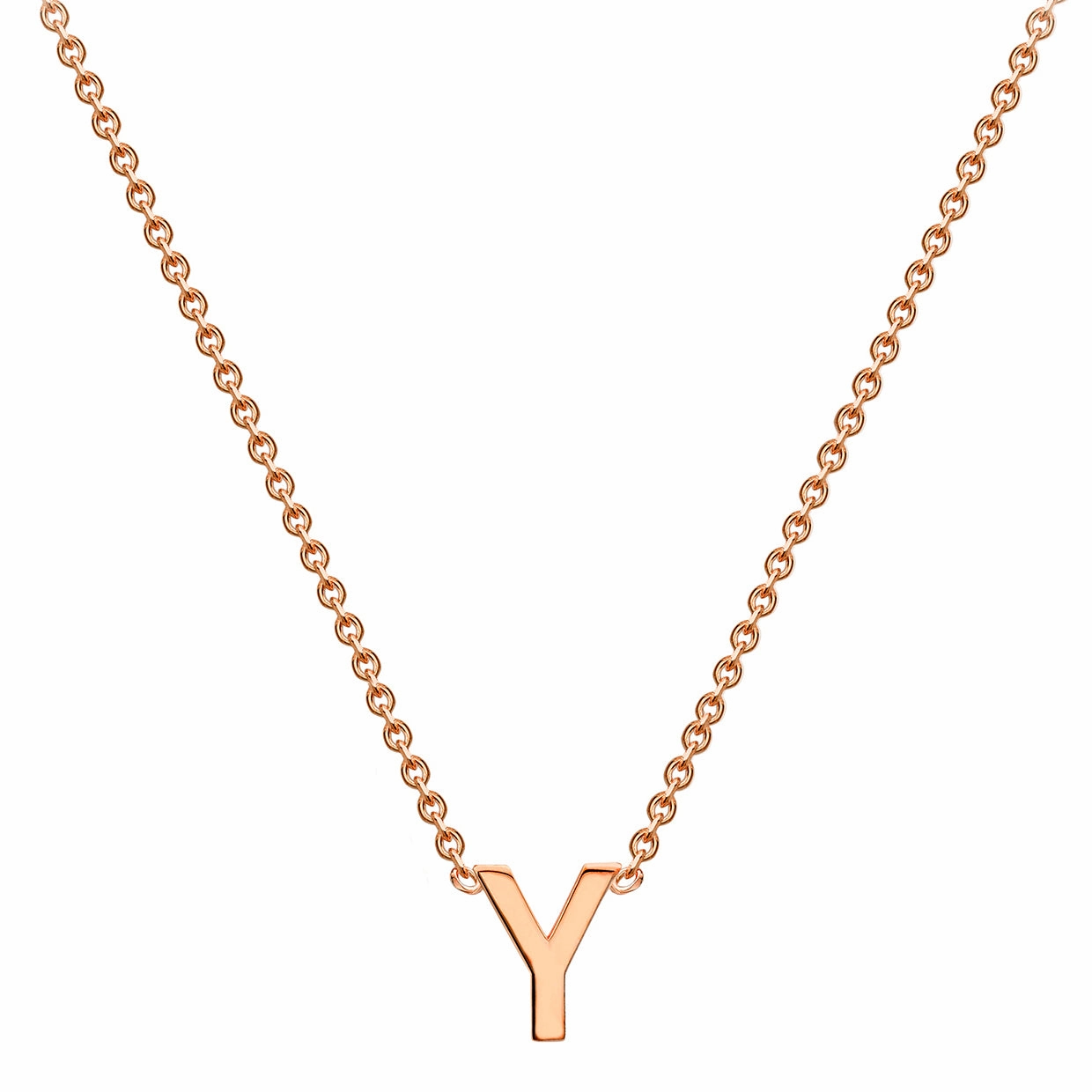 Petite Initial Letter 9ct Rose Gold Necklaces