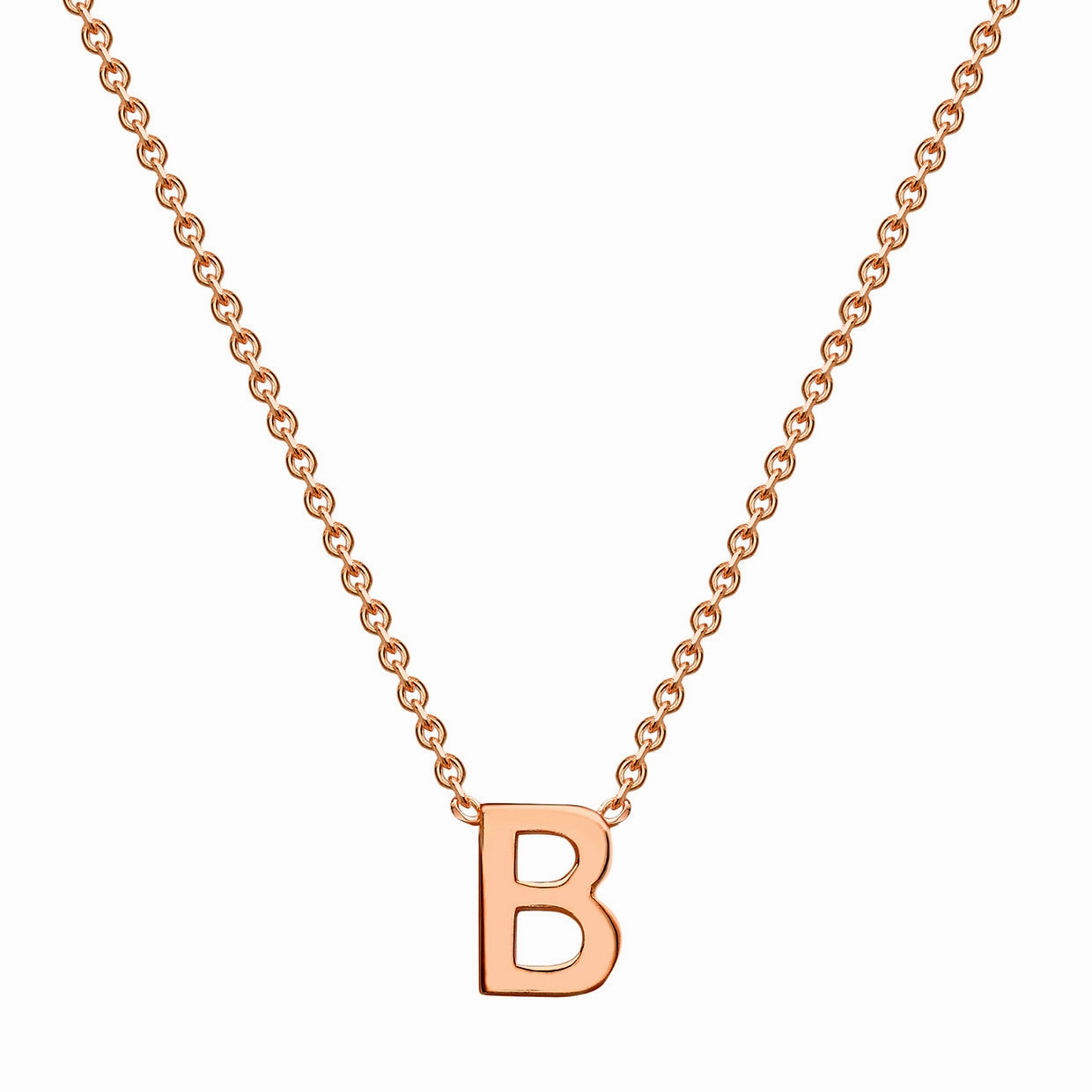 Petite Initial Letter 9ct Rose Gold Necklaces