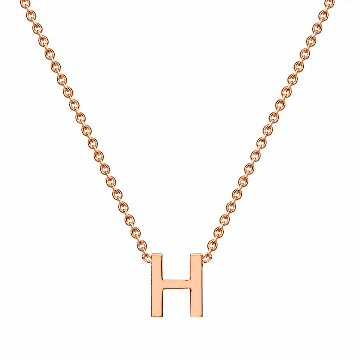 Petite Initial Letter 9ct Rose Gold Necklaces