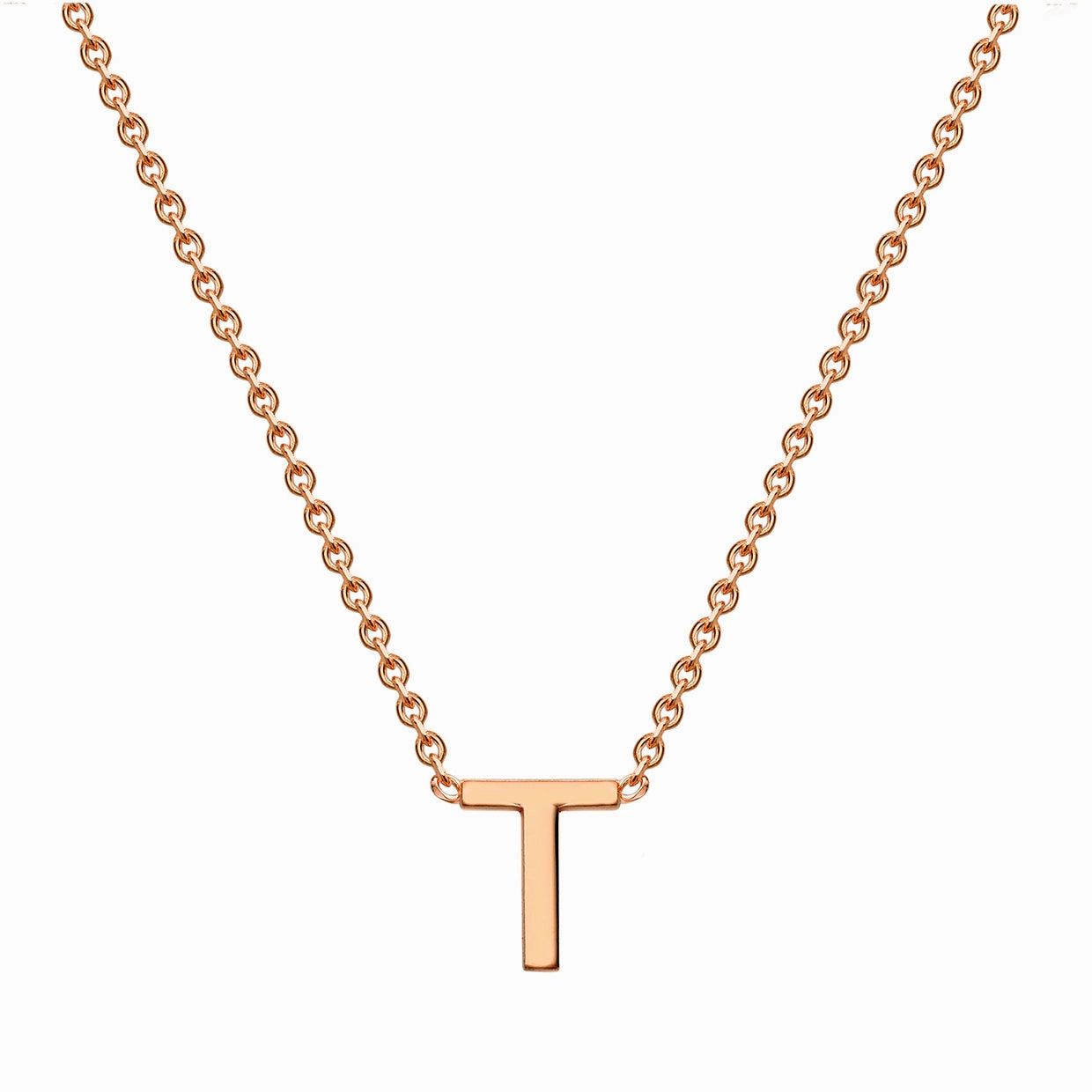 Petite Initial Letter 9ct Rose Gold Necklaces