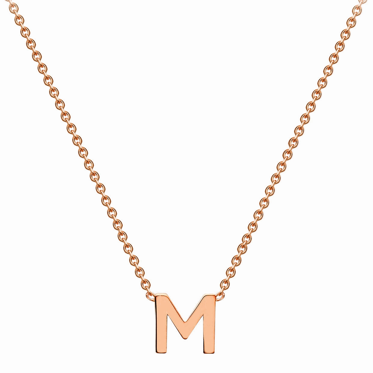 Petite Initial Letter 9ct Rose Gold Necklaces