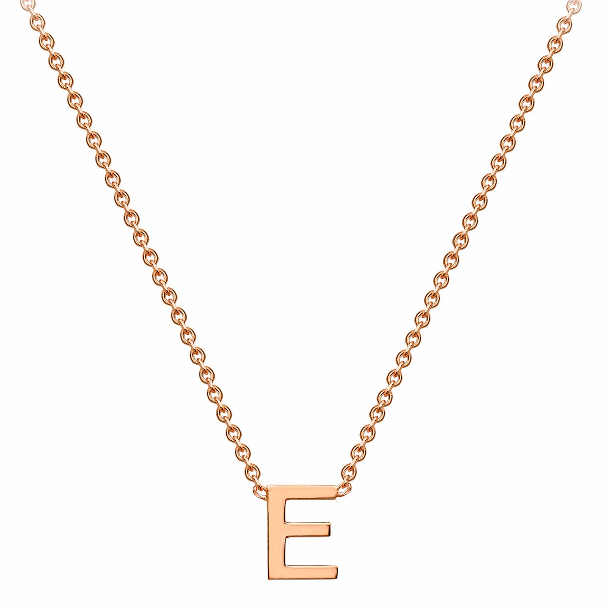 Petite Initial Letter 9ct Rose Gold Necklaces