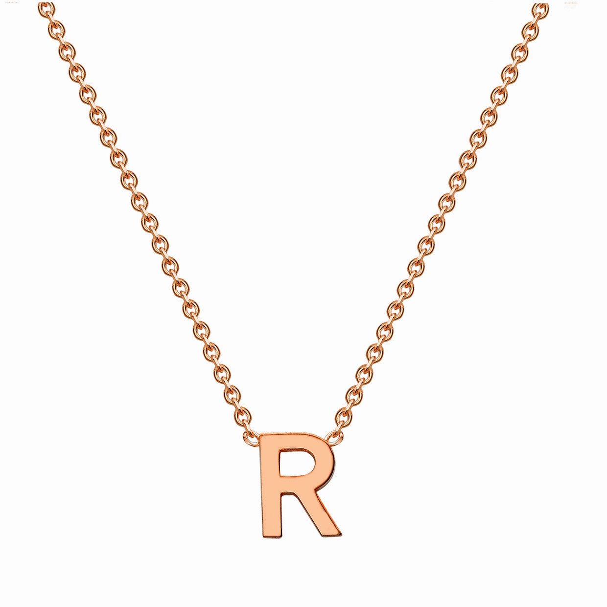 Petite Initial Letter 9ct Rose Gold Necklaces