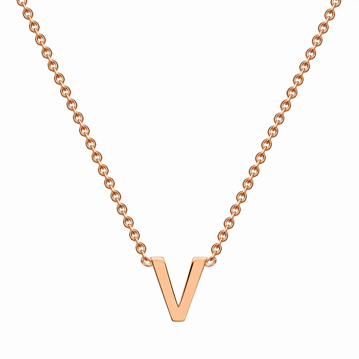 Petite Initial Letter 9ct Rose Gold Necklaces
