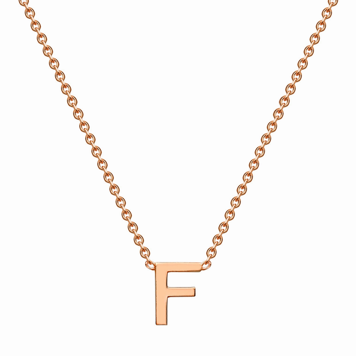 Petite Initial Letter 9ct Rose Gold Necklaces