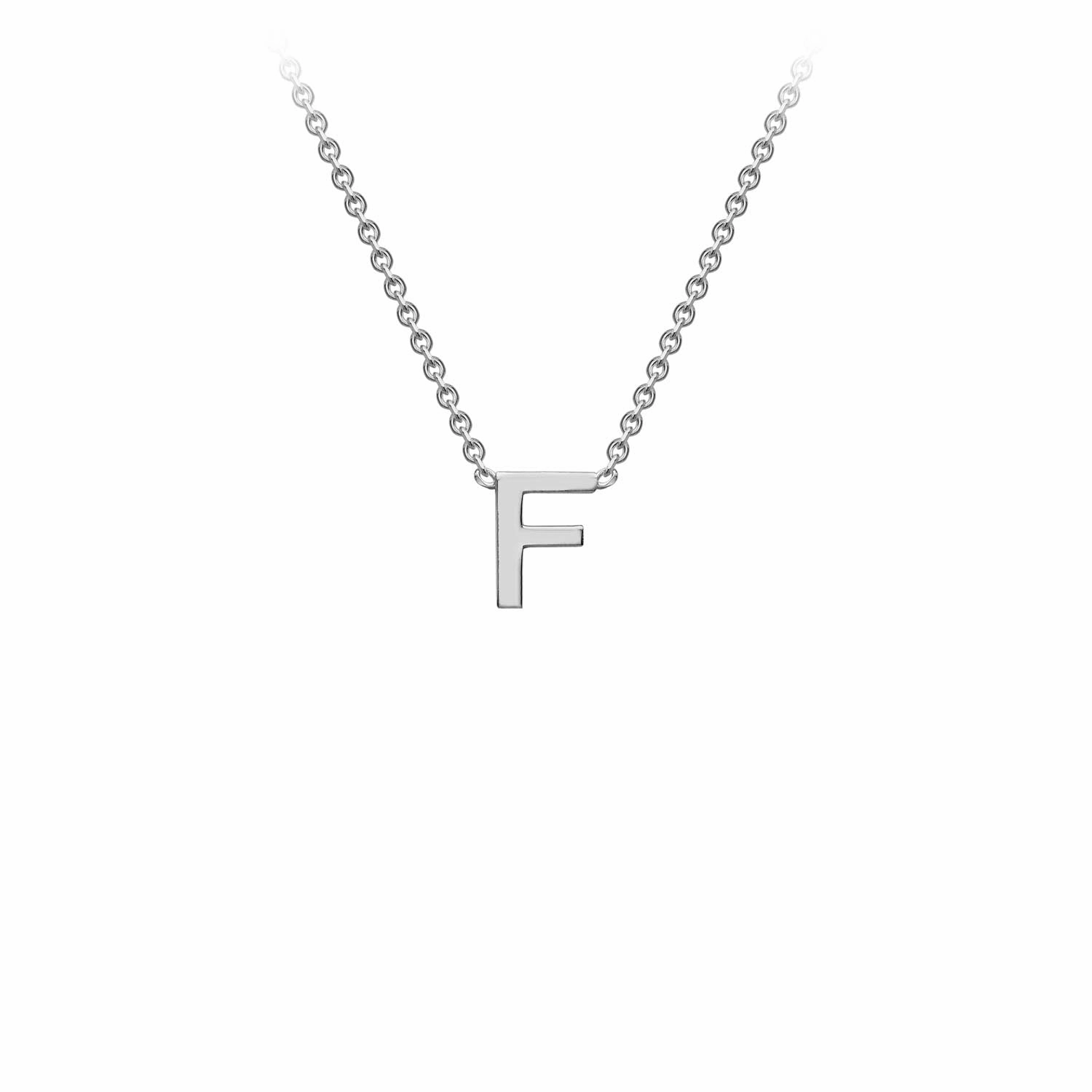 Petite Initial Letter 9ct White Gold Necklaces