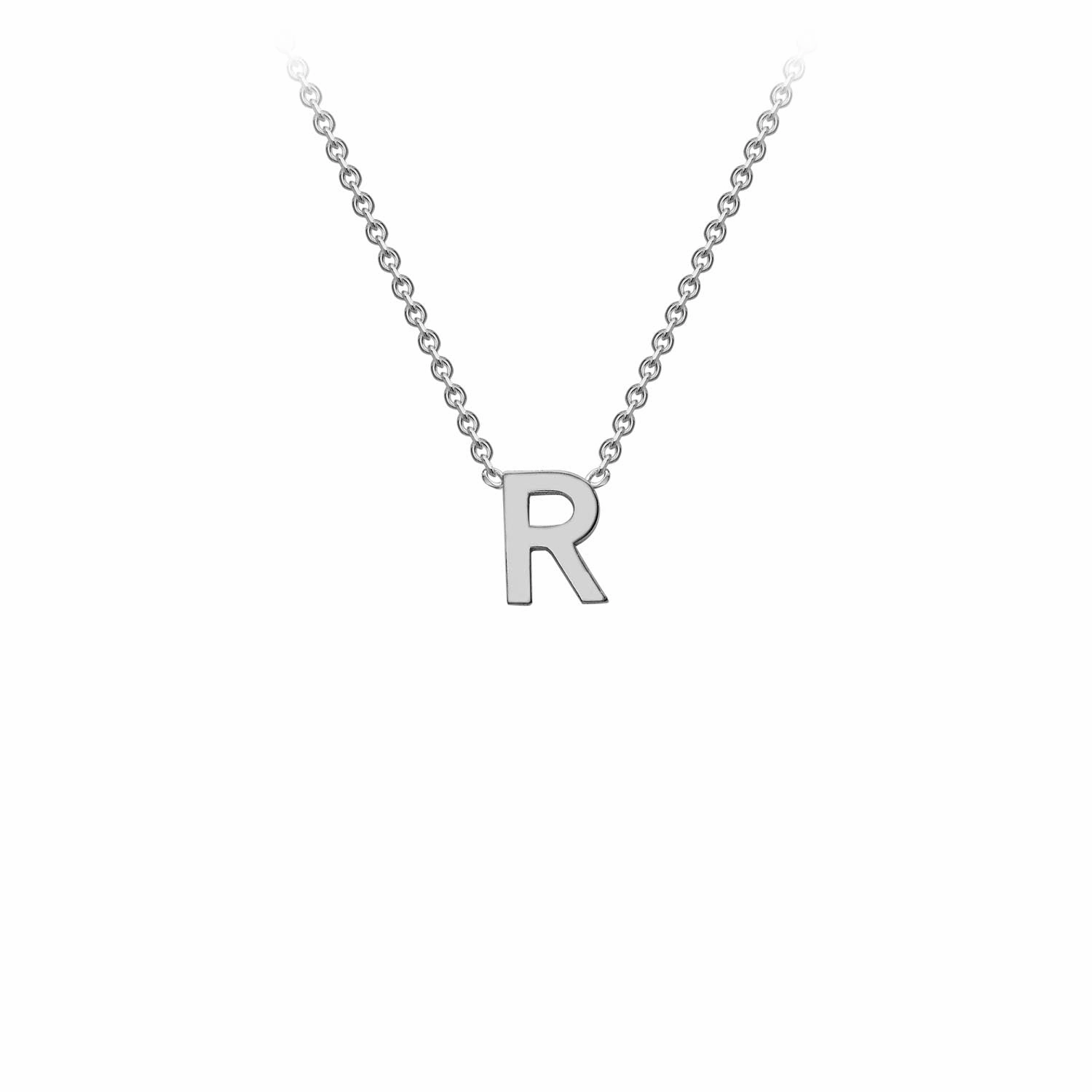 Petite Initial Letter 9ct White Gold Necklaces