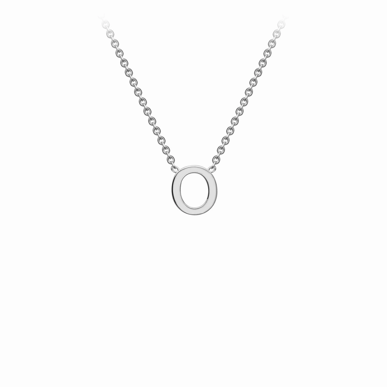 Petite Initial Letter 9ct White Gold Necklaces