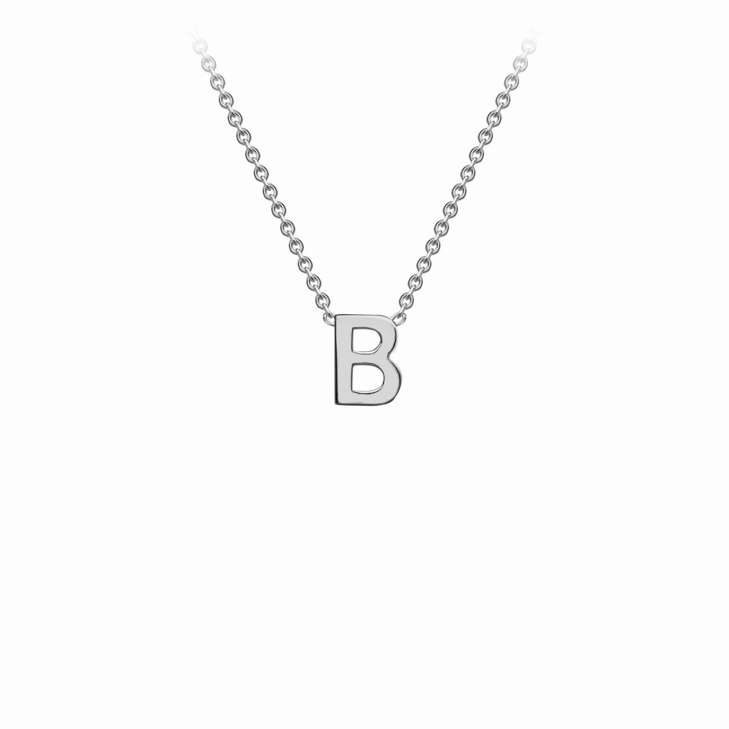 Petite Initial Letter 9ct White Gold Necklaces