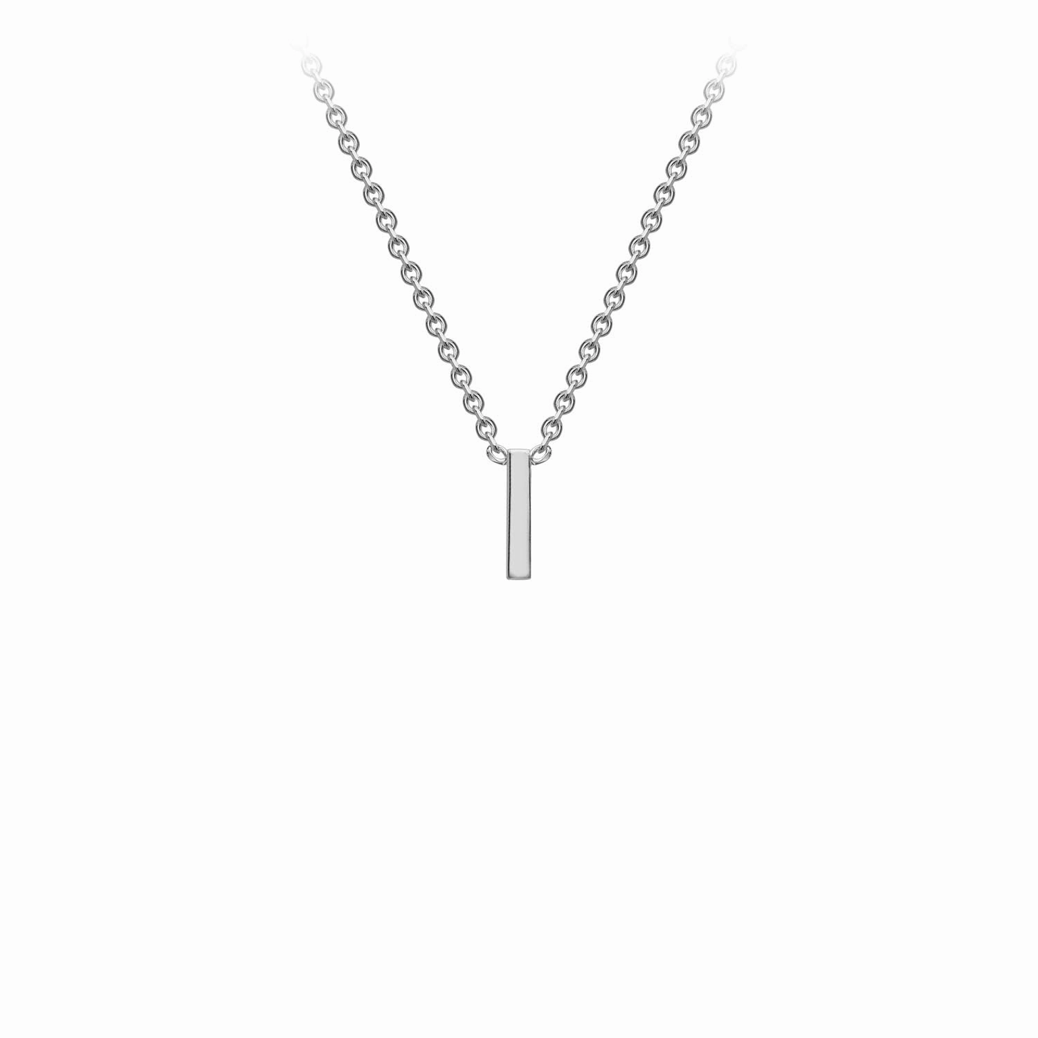 Petite Initial Letter 9ct White Gold Necklaces