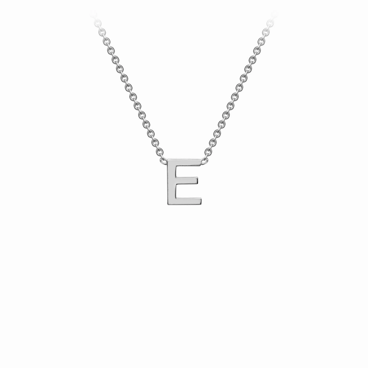 Petite Initial Letter 9ct White Gold Necklaces
