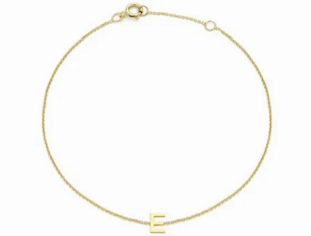 Petite Initial Letter 9ct Yellow Gold Bracelets