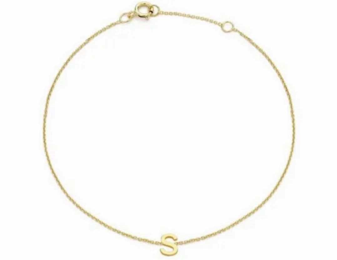 Petite Initial Letter 9ct Yellow Gold Bracelets