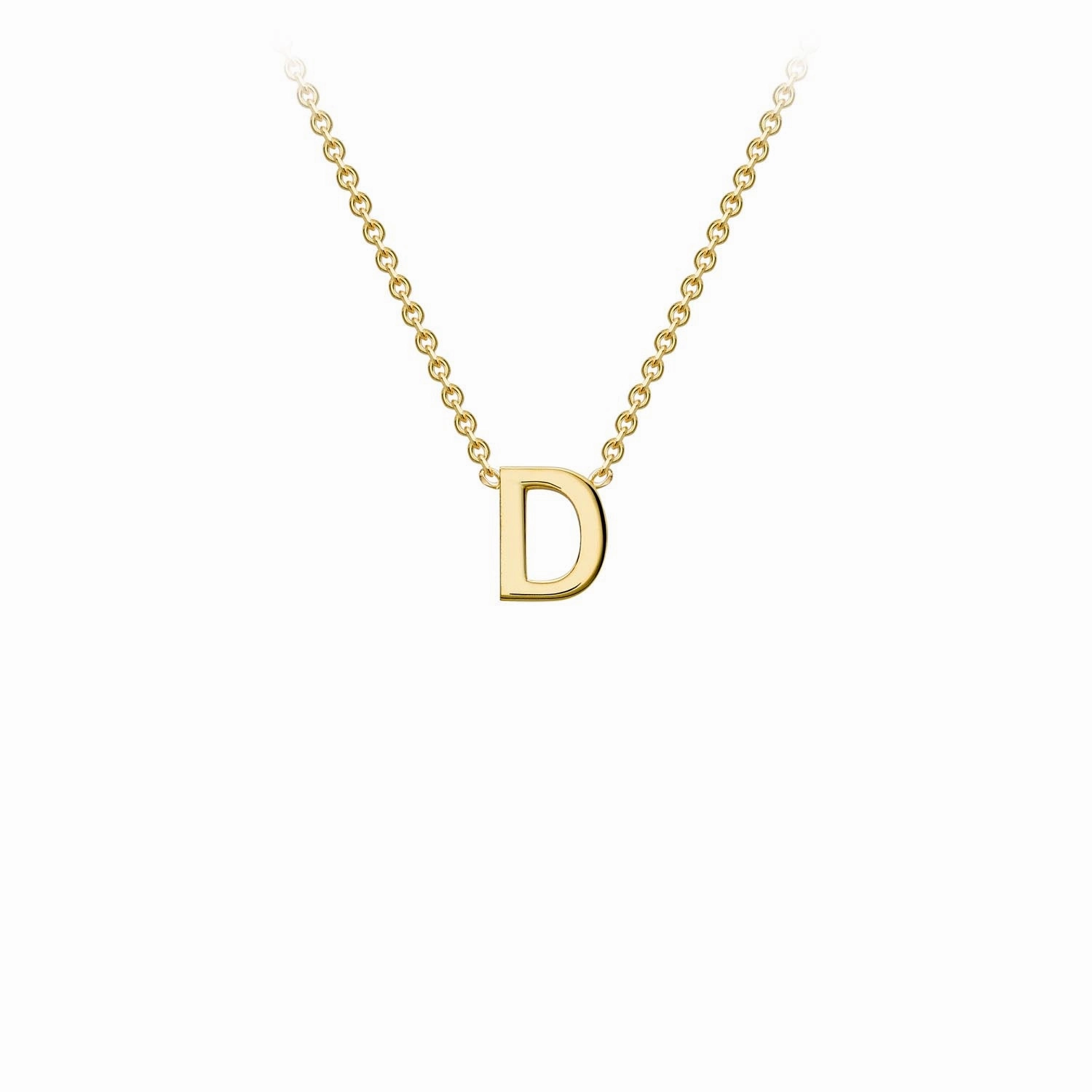 Petite Initial Letter 9ct Yellow Gold Necklaces