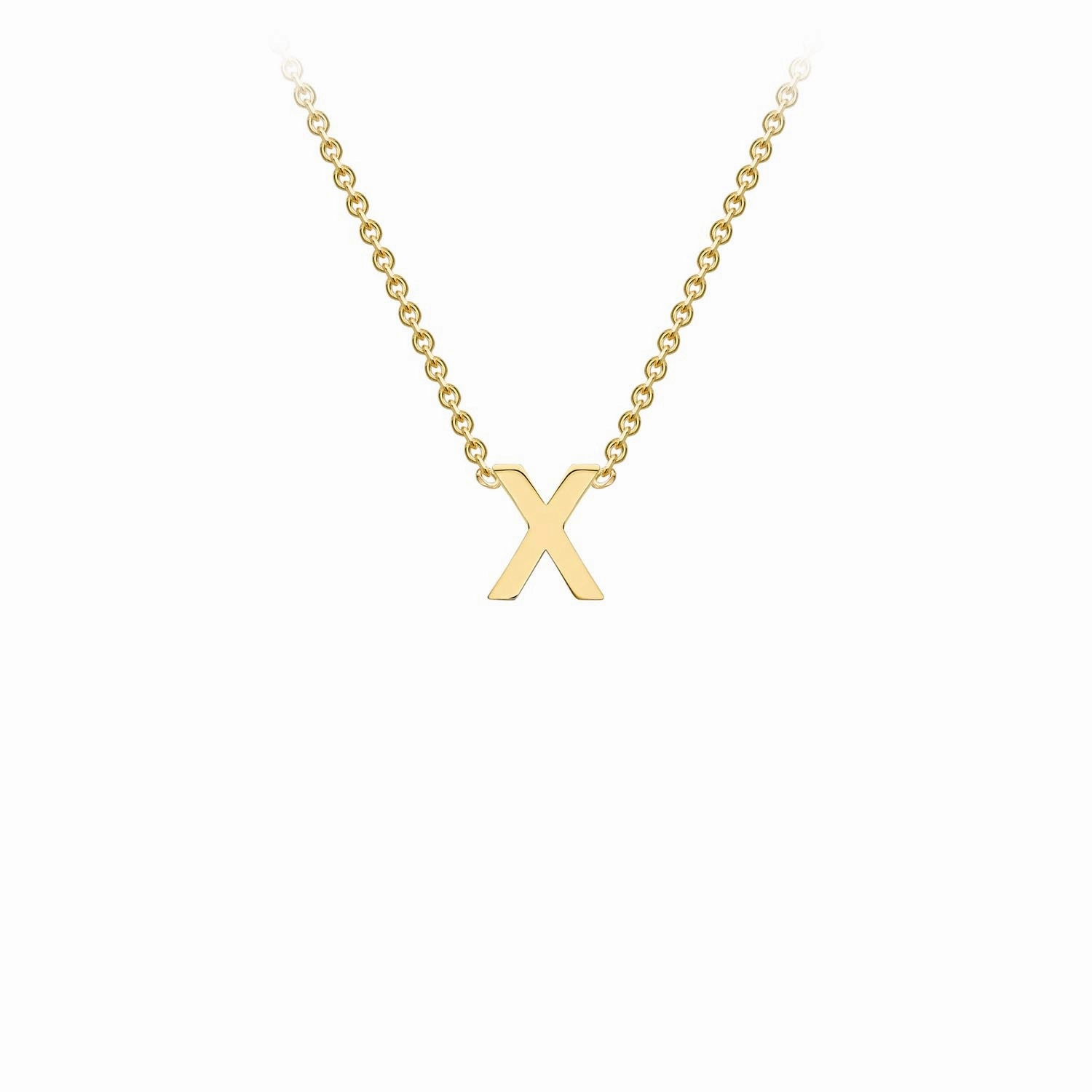 Petite Initial Letter 9ct Yellow Gold Necklaces
