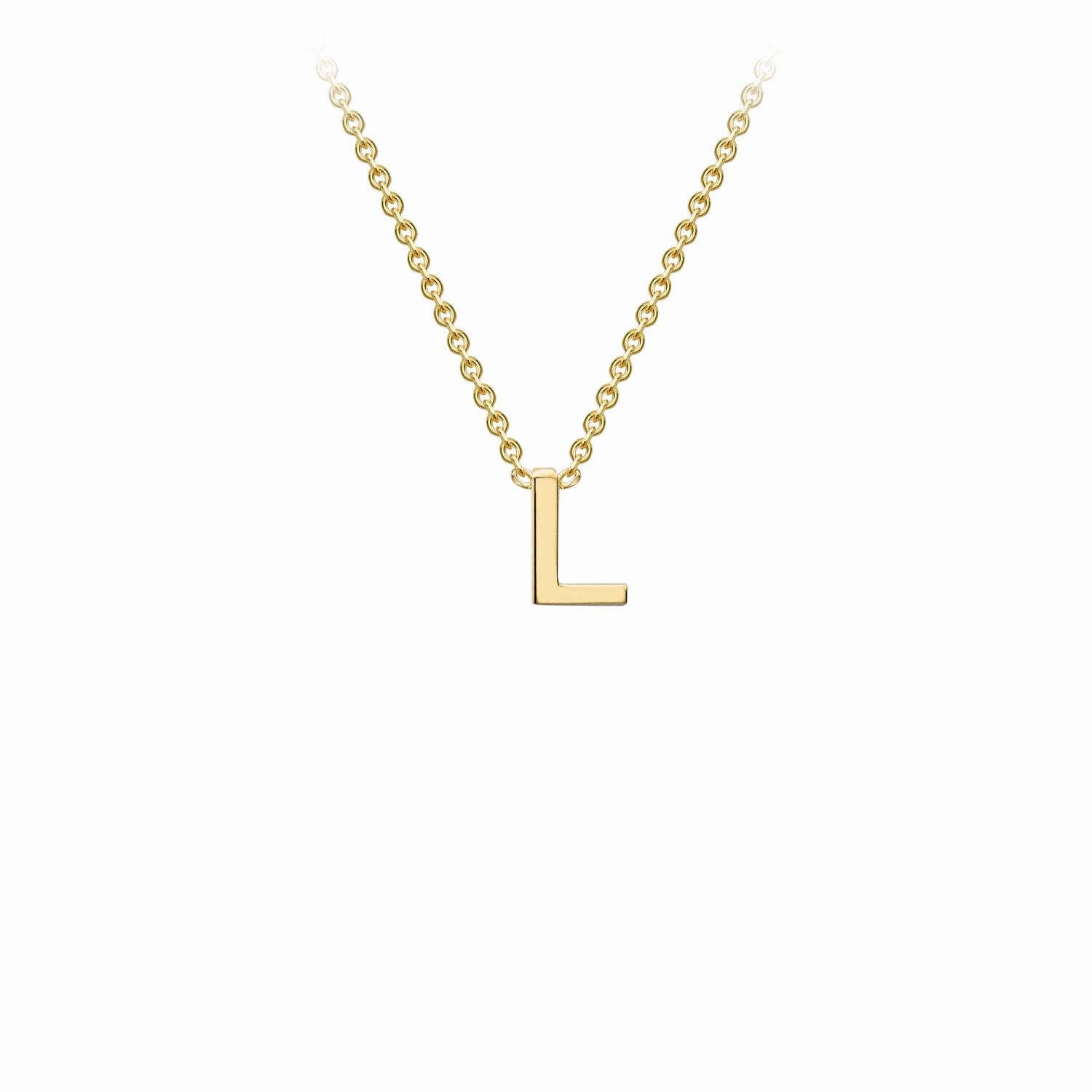 Petite Initial Letter 9ct Yellow Gold Necklaces