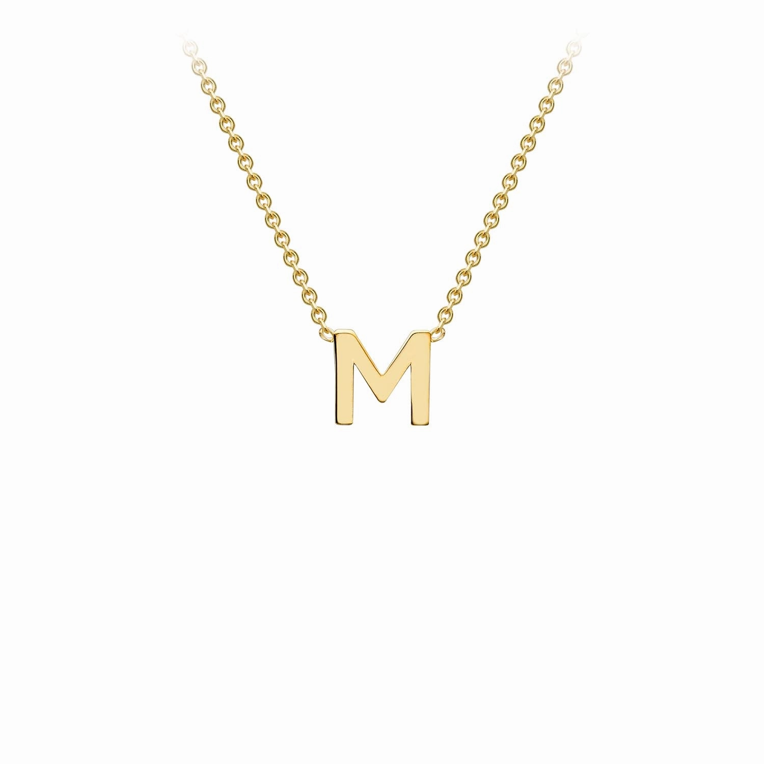 Petite Initial Letter 9ct Yellow Gold Necklaces