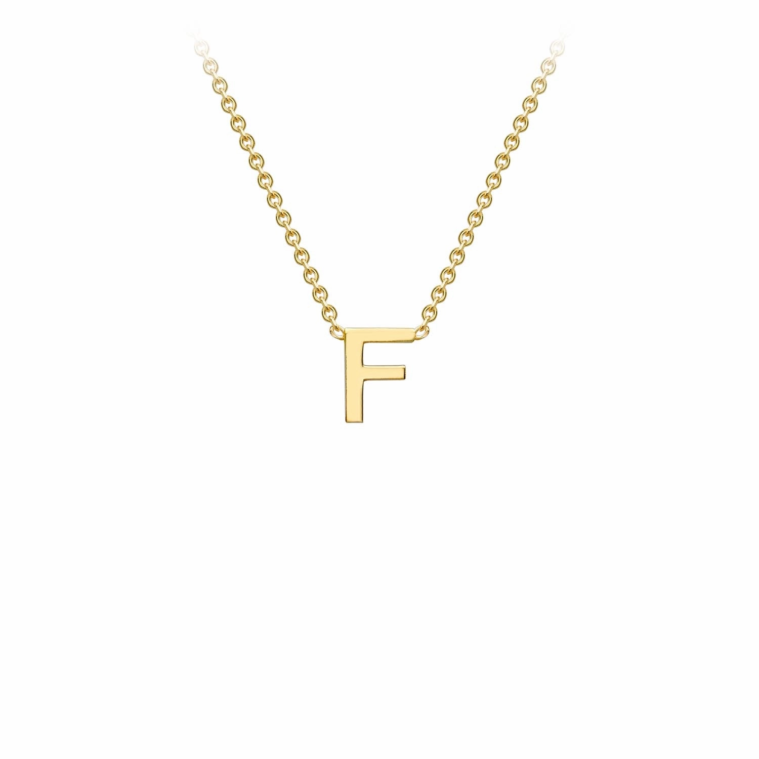 Petite Initial Letter 9ct Yellow Gold Necklaces