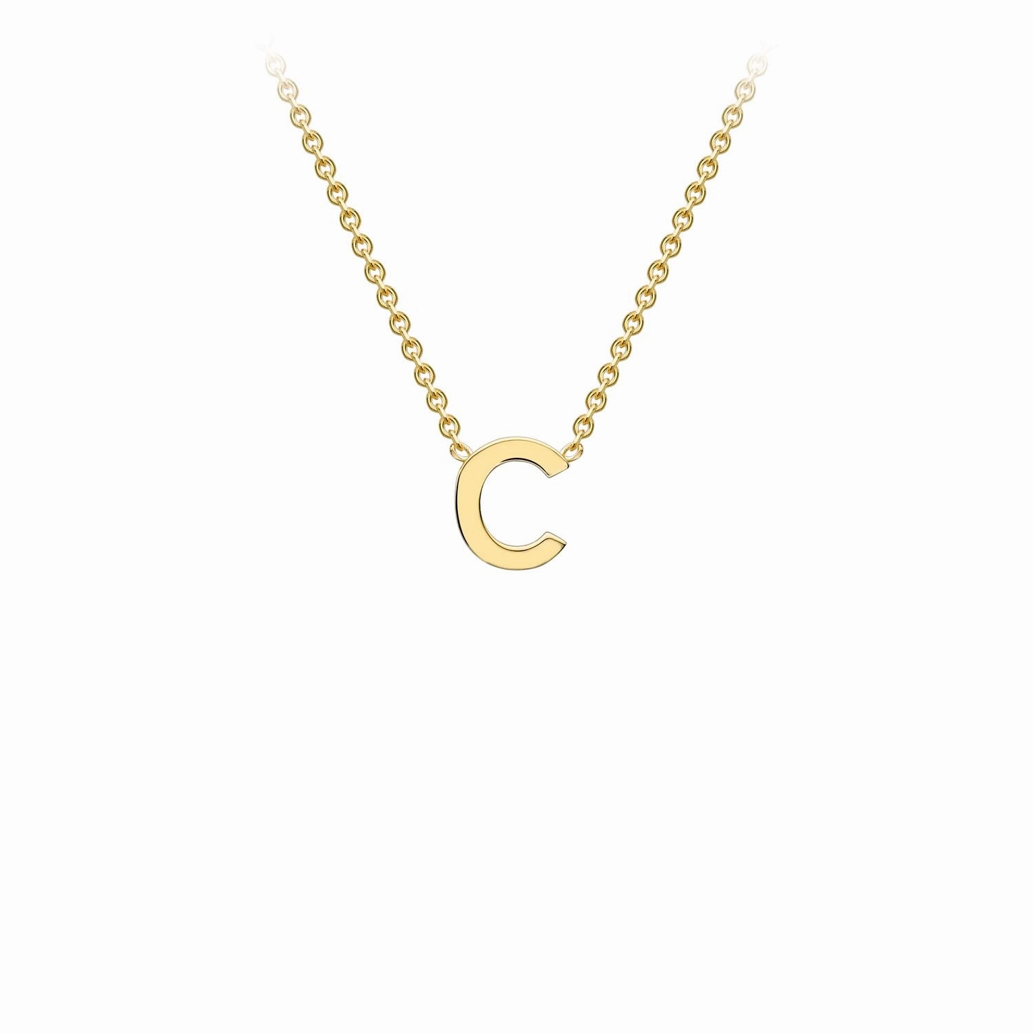 Petite Initial Letter 9ct Yellow Gold Necklaces