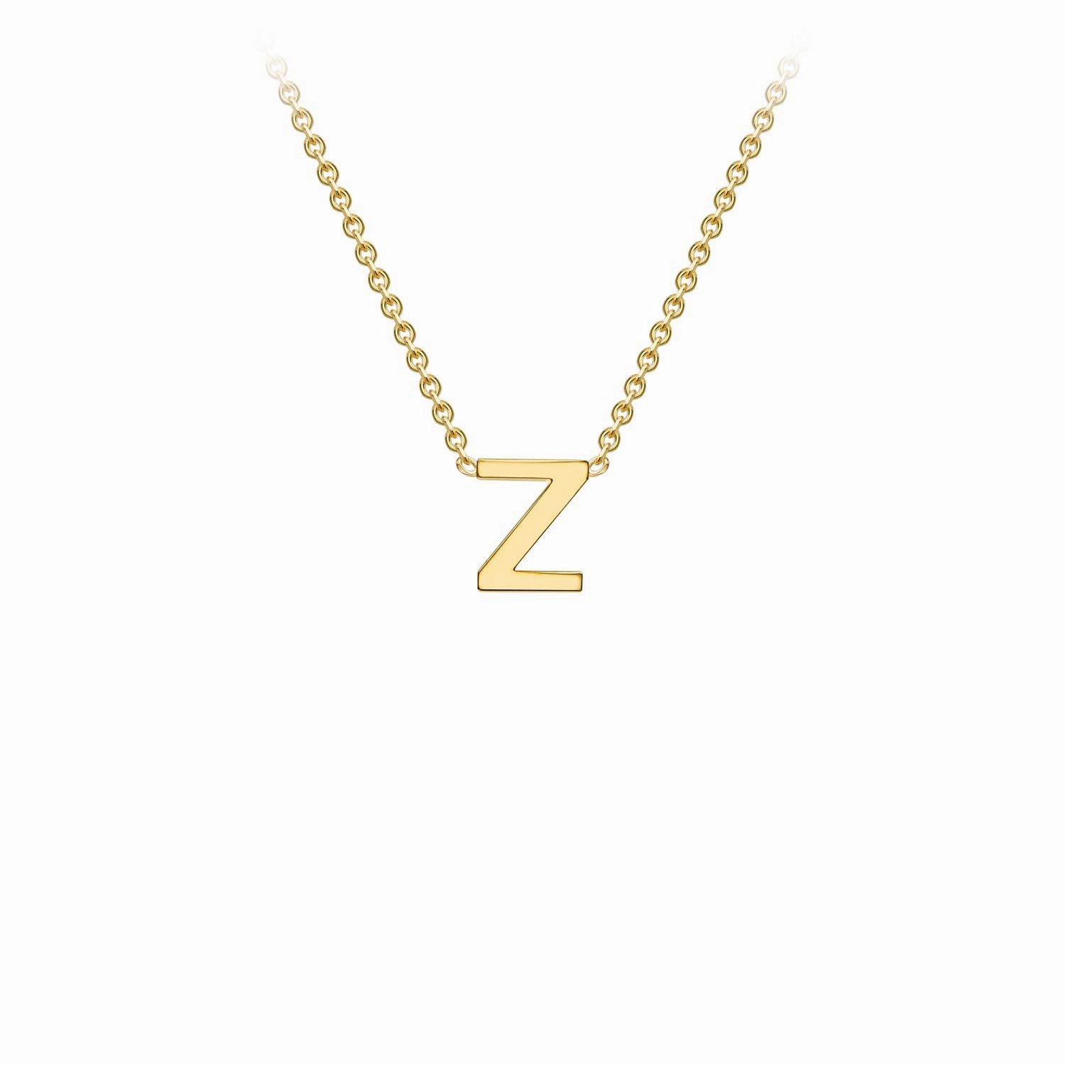 Petite Initial Letter 9ct Yellow Gold Necklaces