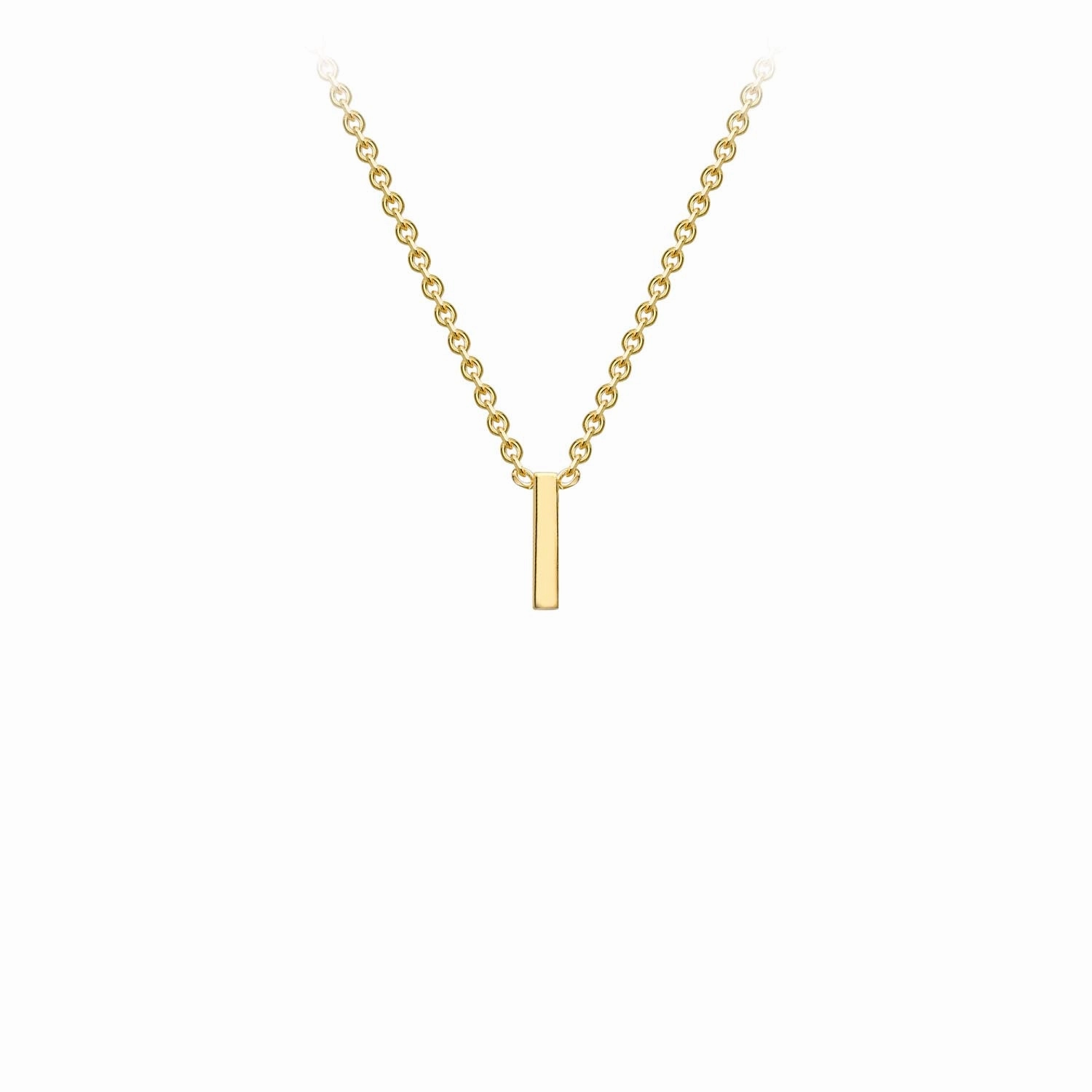 Petite Initial Letter 9ct Yellow Gold Necklaces