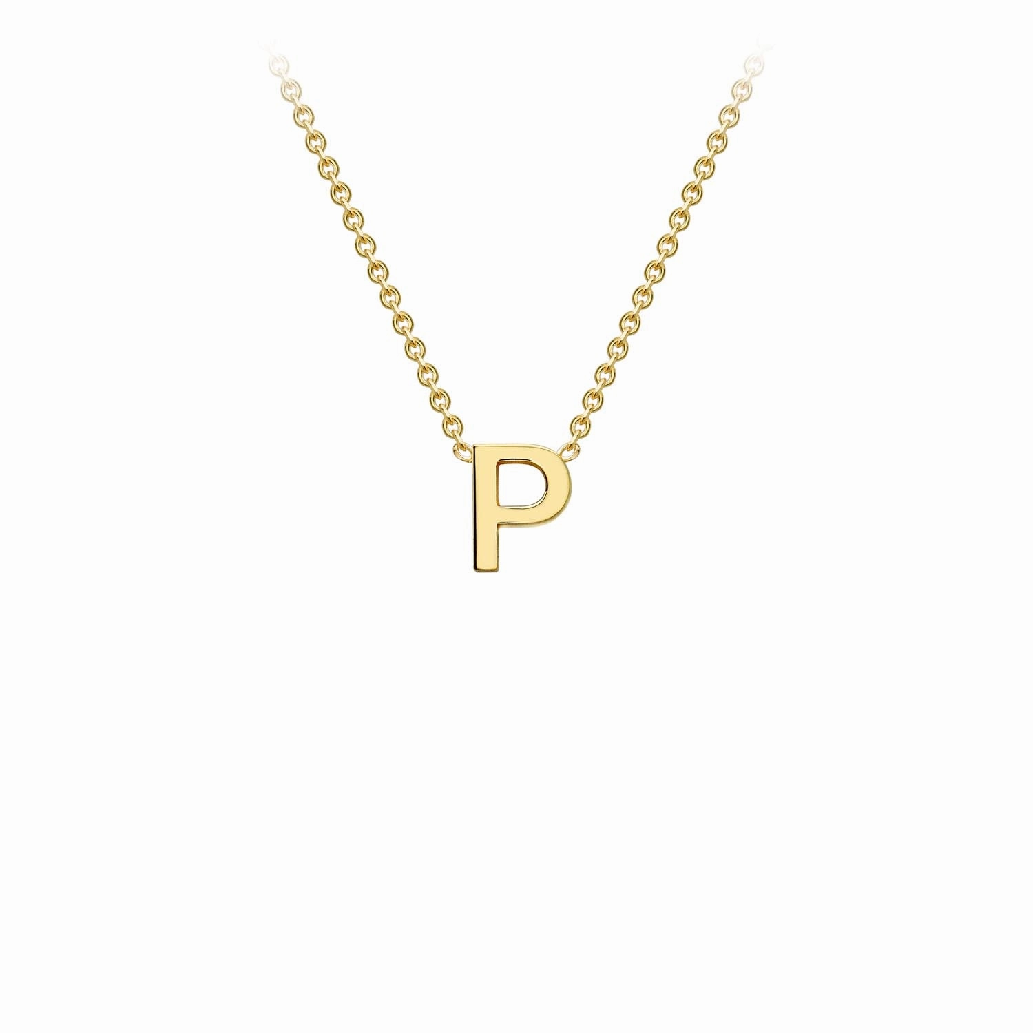Petite Initial Letter 9ct Yellow Gold Necklaces