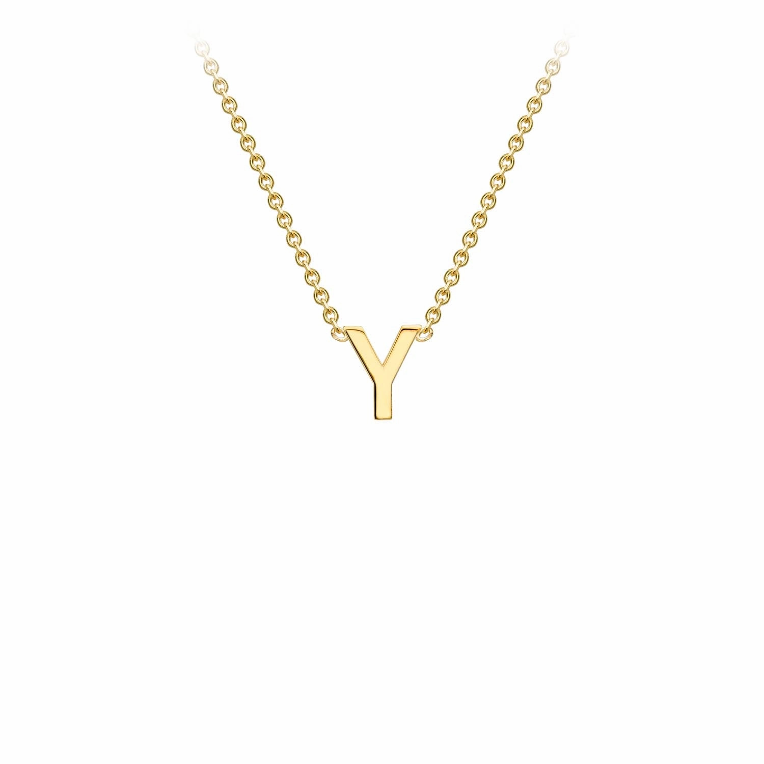Petite Initial Letter 9ct Yellow Gold Necklaces