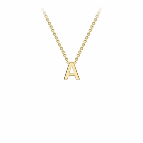 Petite Initial Letter 9ct Yellow Gold Necklaces