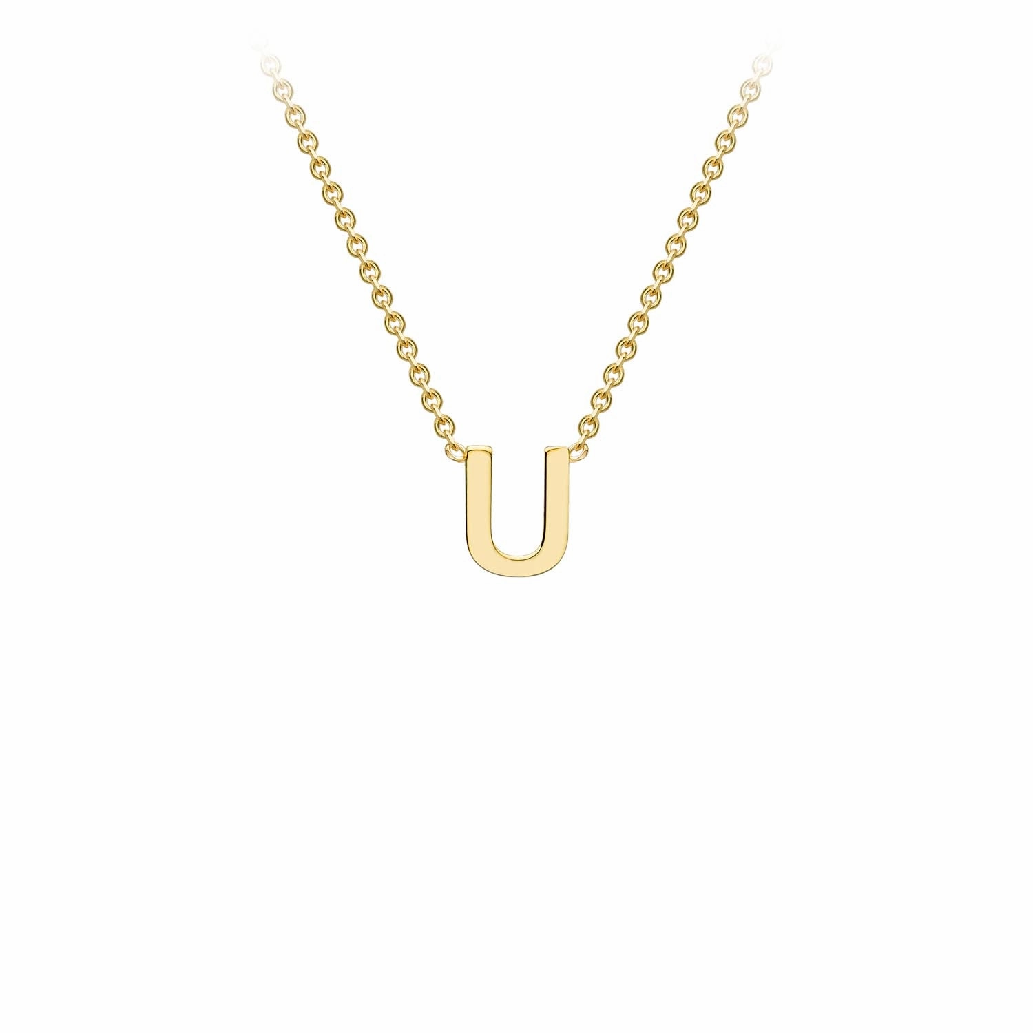 Petite Initial Letter 9ct Yellow Gold Necklaces