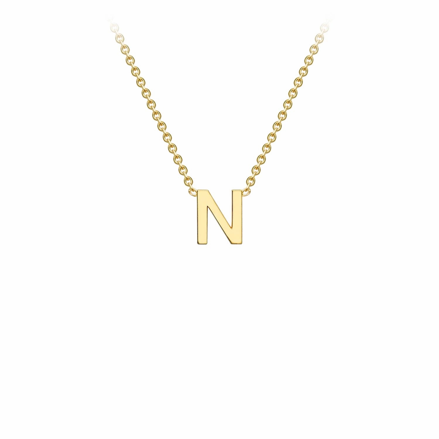 Petite Initial Letter 9ct Yellow Gold Necklaces