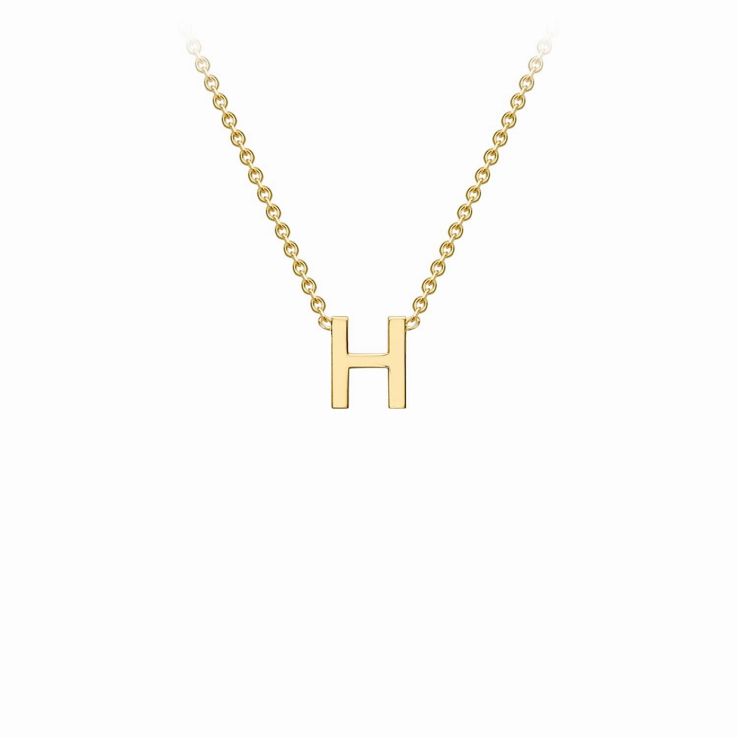 Petite Initial Letter 9ct Yellow Gold Necklaces