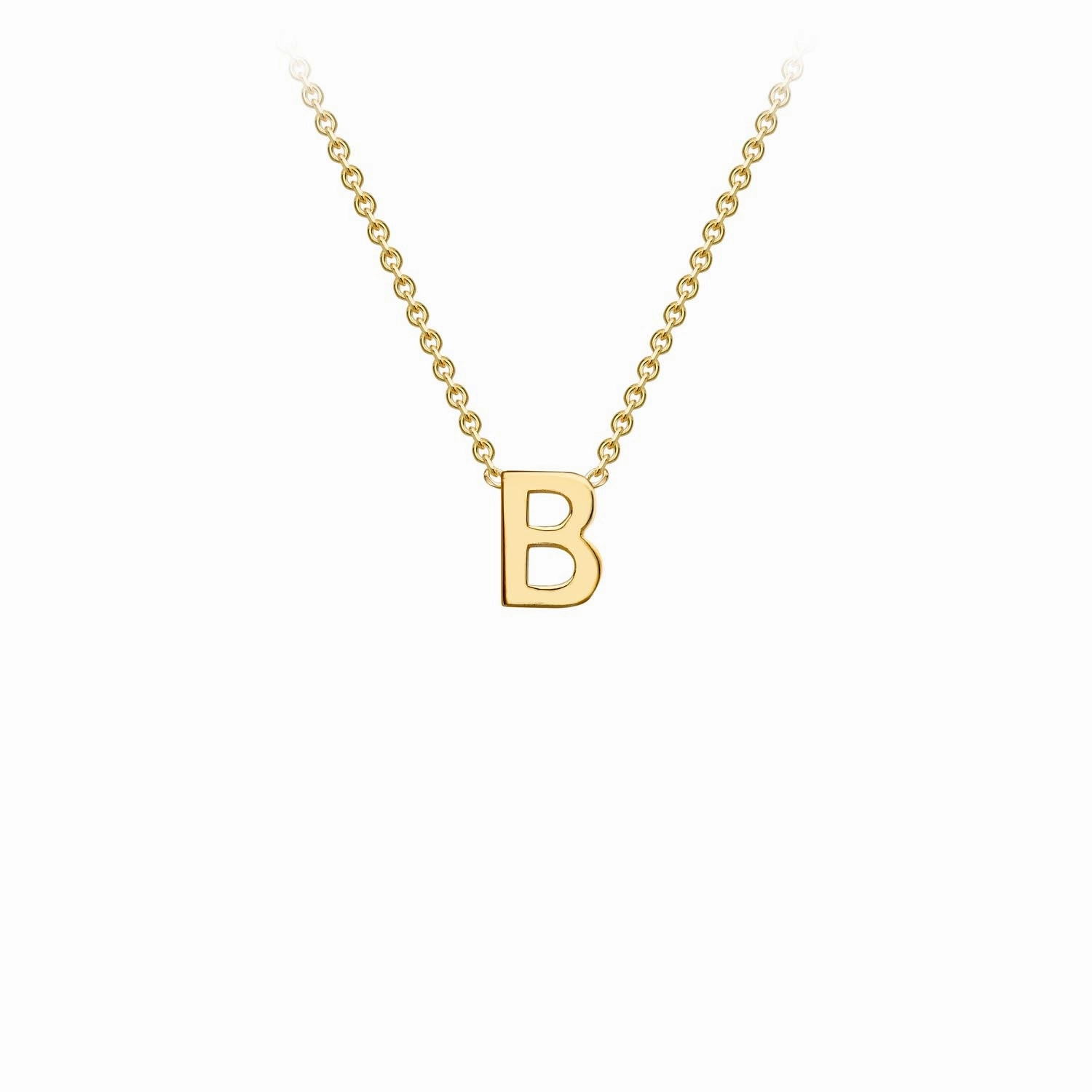 Petite Initial Letter 9ct Yellow Gold Necklaces