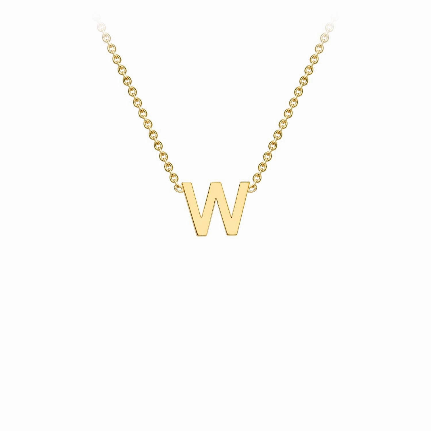 Petite Initial Letter 9ct Yellow Gold Necklaces