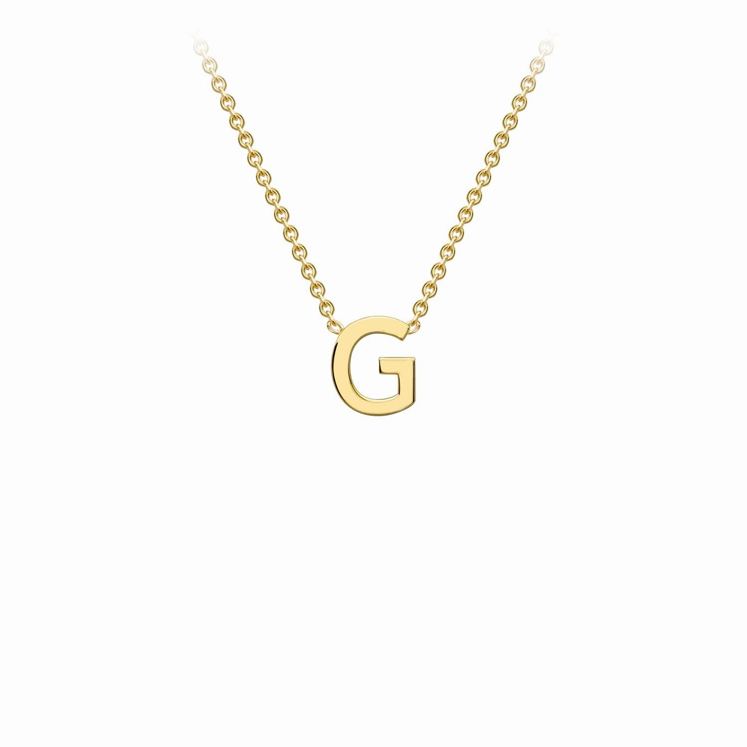 Petite Initial Letter 9ct Yellow Gold Necklaces