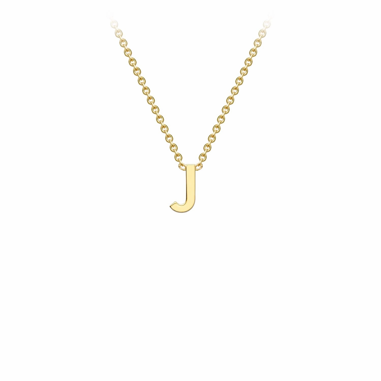 Petite Initial Letter 9ct Yellow Gold Necklaces