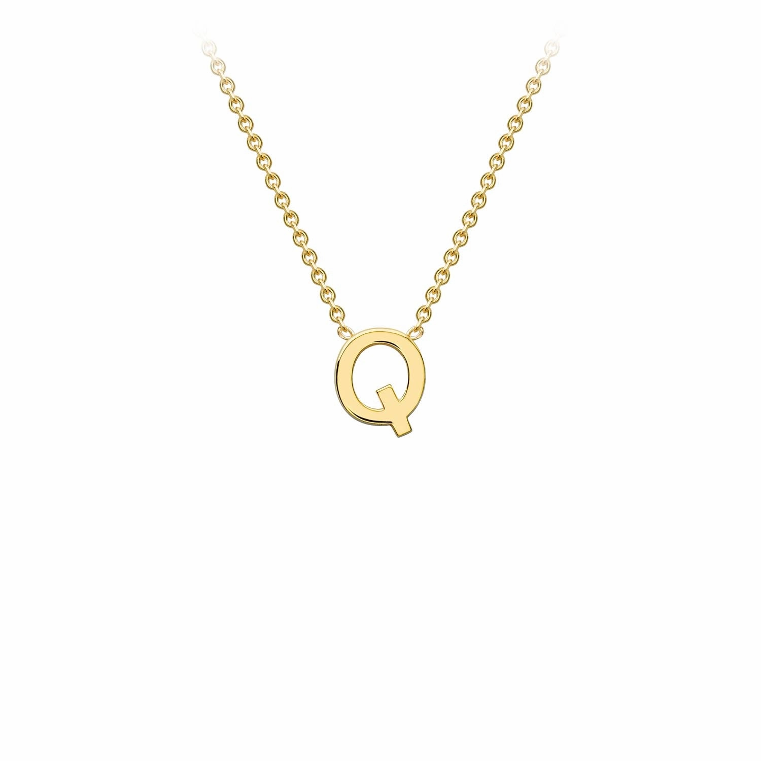 Petite Initial Letter 9ct Yellow Gold Necklaces